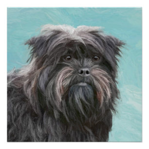Affenpinscher Malerei - Niedliche Original Dog Art Poster