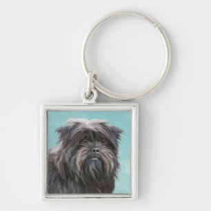 Affenpinscher Malerei - Niedliche Original Dog Art Schlüsselanhänger