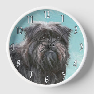 Affenpinscher Malerei - Niedliche Original Dog Art Uhr
