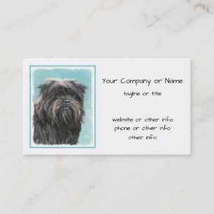 Affenpinscher Malerei - Niedliche Original Dog Art Visitenkarte