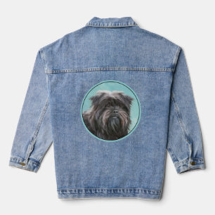 Affenpinscher-Malerei - Süße originelle Hundekunst Jeansjacke