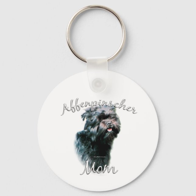 Affenpinscher Mama 2 Schlüsselanhänger (Vorderseite)
