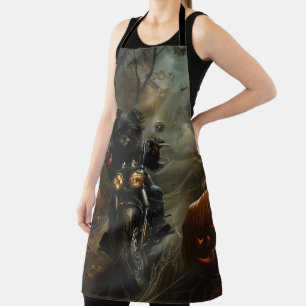 Affenpinscher Motorrad Halloween Beängstigend Schürze