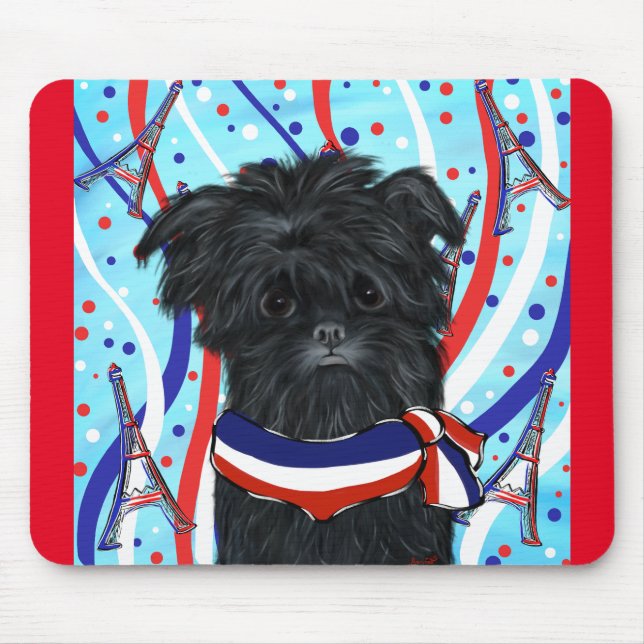 Affenpinscher Paris Mousepad (Vorne)