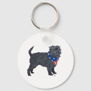 Affenpinscher Patriotisch Schlüsselanhänger