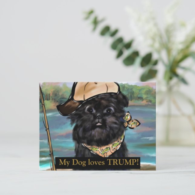 Affenpinscher Postkarte (Stehend Vorderseite)