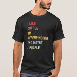 Affenpinscher Retro Hund und Kaffee T-Shirt