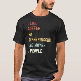 Affenpinscher Retro Hund und Kaffee T-Shirt