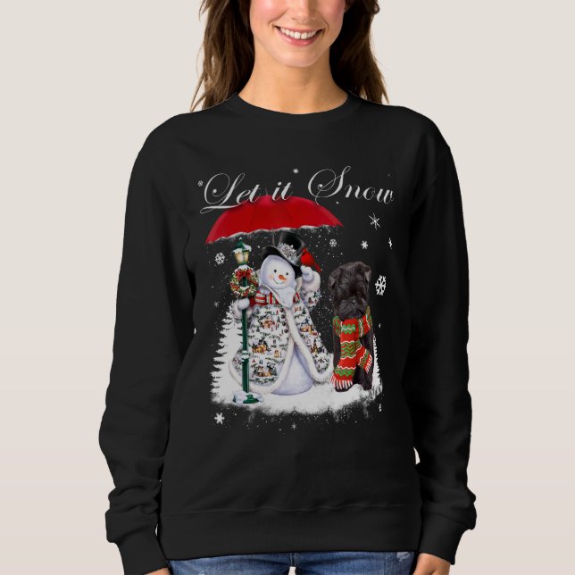 Affenpinscher Santa Dog Christmas Snowman Xmas Paj Sweatshirt (Vorderseite)