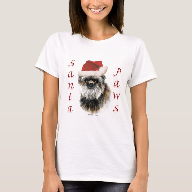 Affenpinscher Santa Paws T-Shirt (Vorderseite)