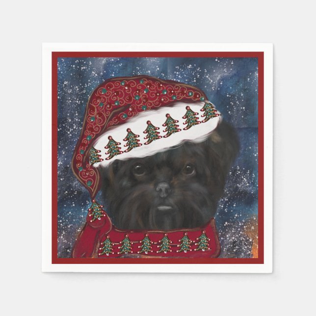 Affenpinscher Serviette (Vorderseite)