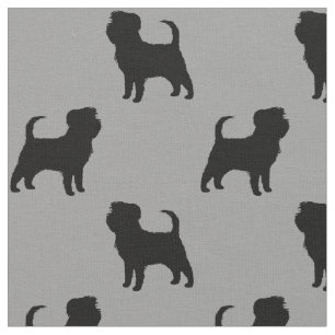 Affenpinscher-Silhouette-Muster Stoff
