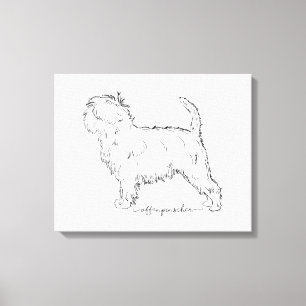 Affenpinscher sketch leinwanddruck