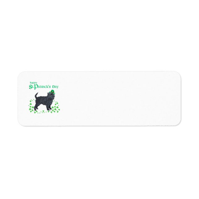 Affenpinscher St Patricks Day Address Labels (Vorne)