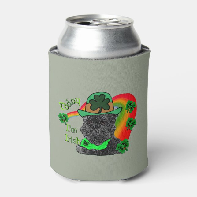 Affenpinscher St. Patricks Day Dosenkühler (Kanne Vorderseite)