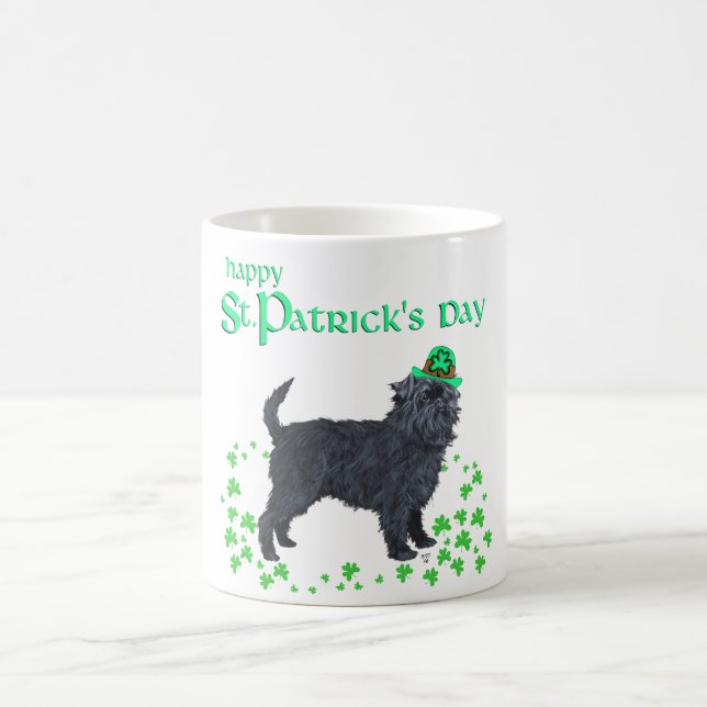 Affenpinscher St Patricks Day Tasse (Mittel)