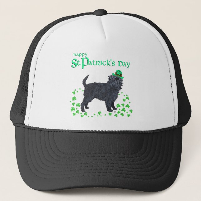 Affenpinscher St Patricks Day Truckerkappe (Vorderseite)