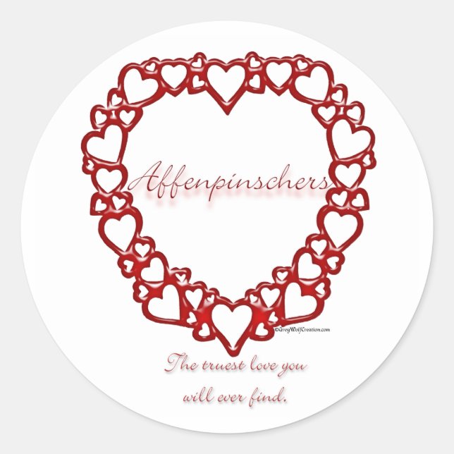 Affenpinscher True Love - Sticker (Vorderseite)