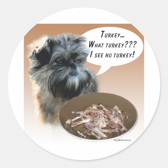 Affenpinscher Türkei Runder Aufkleber (Vorderseite)