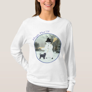 Affenpinscher und Snowman T-Shirt