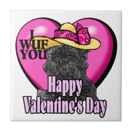 Affenpinscher Valentinstag Fliese