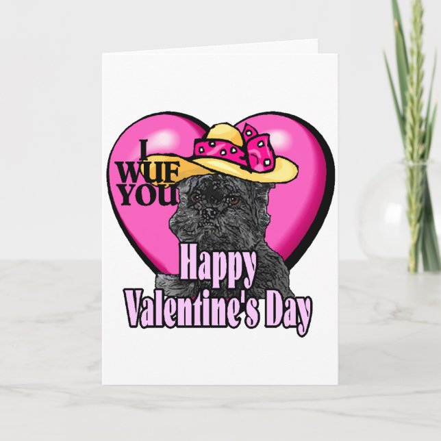 Affenpinscher Valentinstag Geschenke Feiertagskarte (Vorderseite)
