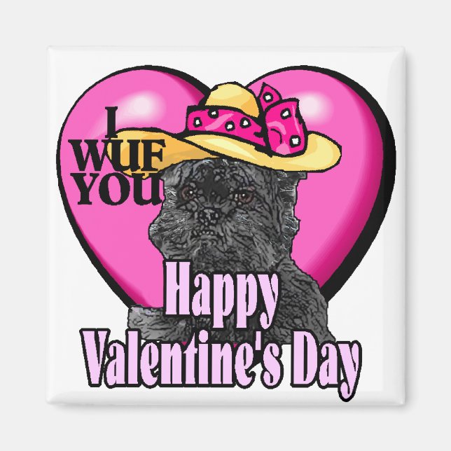 Affenpinscher Valentinstag Geschenke Magnet (Vorne)