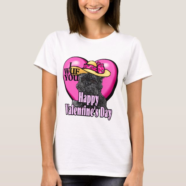 Affenpinscher Valentinstag Geschenke T-Shirt (Vorderseite)