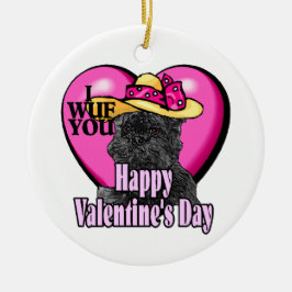 Affenpinscher Valentinstag Keramikornament