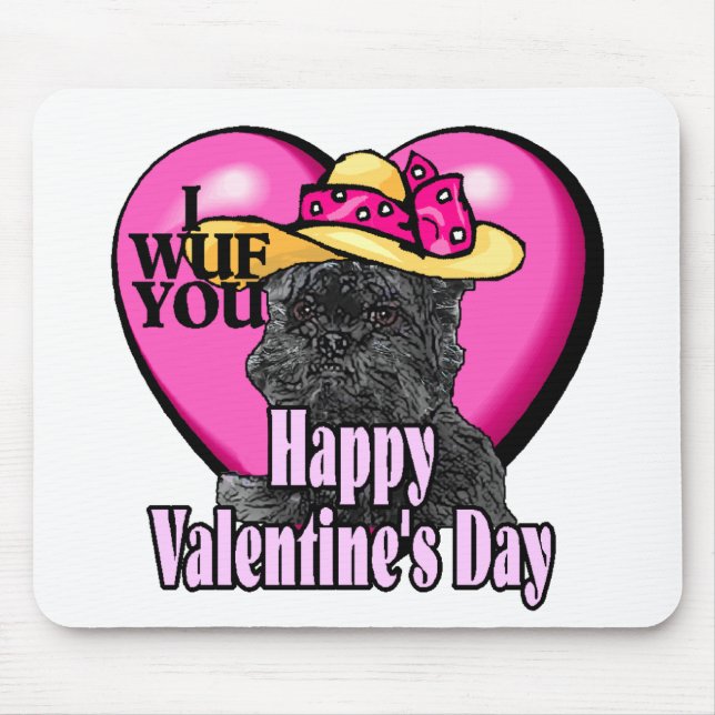 Affenpinscher Valentinstag Mousepad (Vorne)