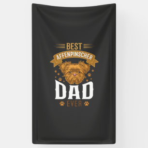 Affenpinscher-Vater jemals Hundegesicht Pfotenabdr Banner