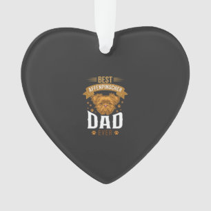 Affenpinscher Vater jemals Hundegesicht Pfotenabdr Ornament