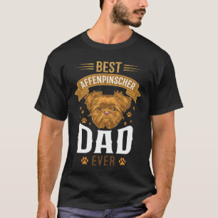 Affenpinscher Vater jemals Hundegesicht Pfotenabdr T-Shirt