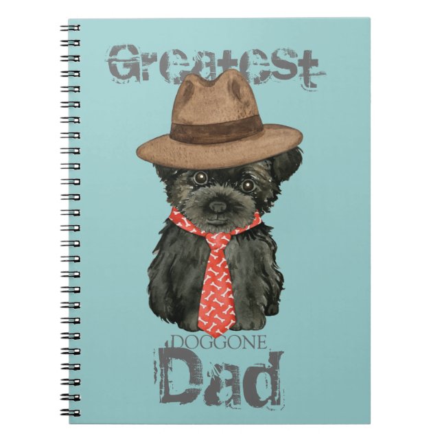 Affenpinscher Vater Notizblock (Vorderseite)
