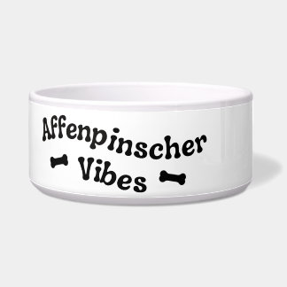 Affenpinscher Vibes Keramik Dog Bowl Napf