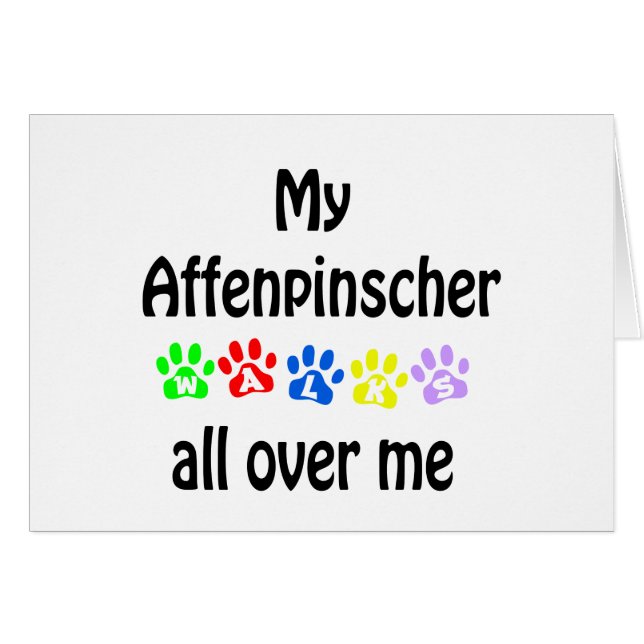 Affenpinscher Walks Design (Vorderseite (Horizontal))