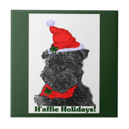 Affenpinscher Weihnachten Fliese