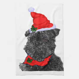 Affenpinscher Weihnachten Geschirrtuch