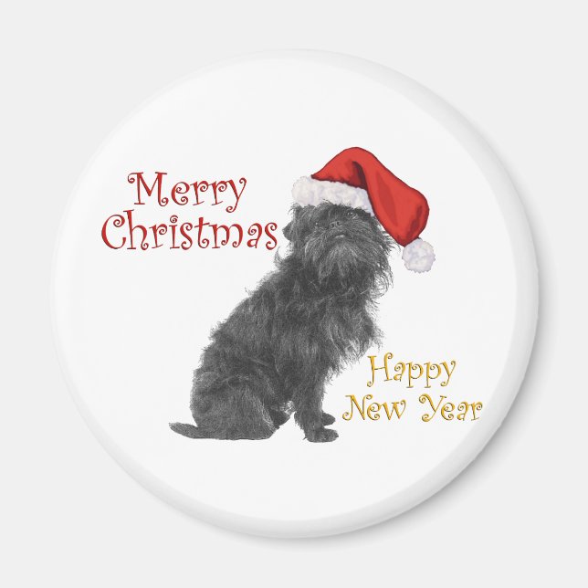 Affenpinscher Weihnachten Magnet (Vorne)