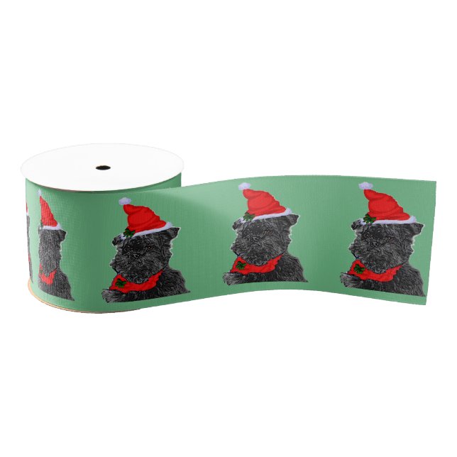 Affenpinscher Weihnachten Ripsband (Spule)