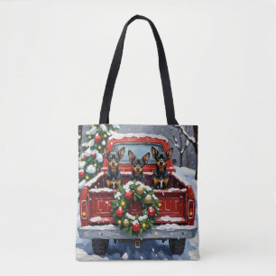 Affenpinscher Weihnachten Rotes Lastwagen Ferien