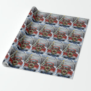 Affenpinscher Weihnachten Rotes Lastwagen Ferien Geschenkpapier