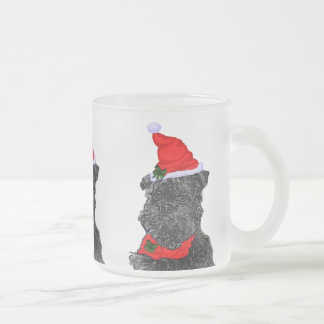 Affenpinscher Weihnachtsgeschenke Mattglastasse (Rechts)