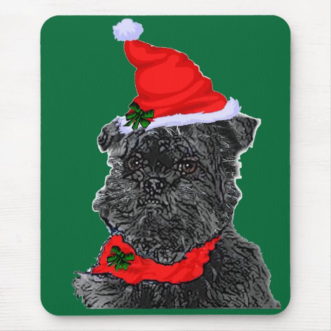 Affenpinscher Weihnachtsgeschenke Mousepad (Vorne)