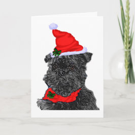 Affenpinscher-Weihnachtsgrüße Feiertagskarte