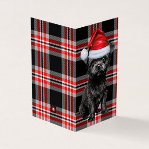 Affenpinscher Weihnachtshund mit Holiday Kariert