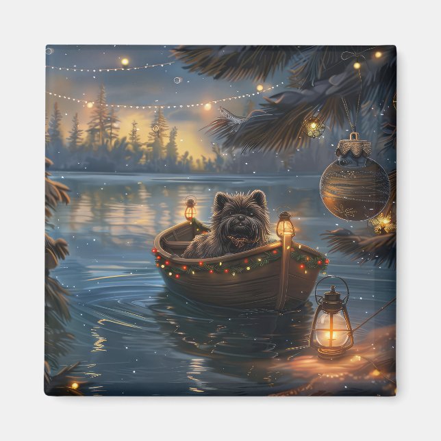 Affenpinscher Weihnachtsreise Magnet (Vorne)