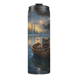 Affenpinscher Weihnachtsreise Thermosbecher