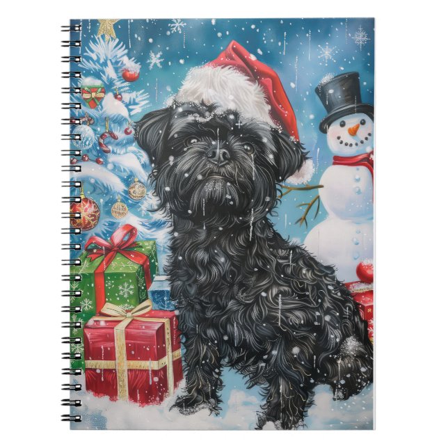 Affenpinscher Winter Wonderland Weihnachtsfreude Notizblock (Vorderseite)
