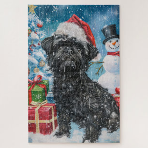 Affenpinscher Winter Wonderland Weihnachtsfreude Puzzle